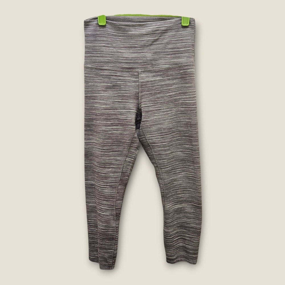 Lululemon Align Crop 21" Mini Space Dye Herringbone Jacquard Black Cherry Sz 6 - Picture 1 of 8
